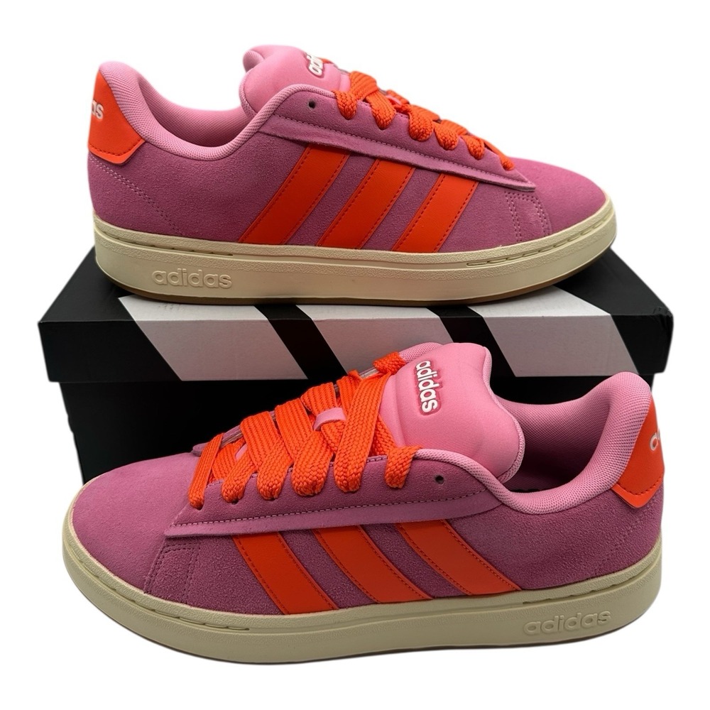 Adidas Grand Court Alpha 00s Shoes Womens Sz 10.5 Pink Casual Sneakers JQ3001